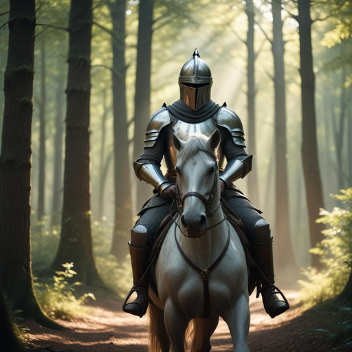 A Knight’s Journey Through the Sun-Dappled Forest