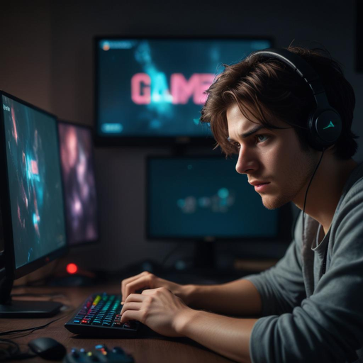 The Gamer’s Focus: A Portrait of Intensity