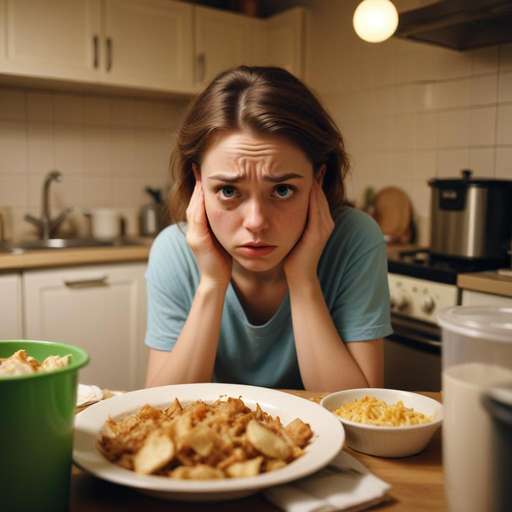 Distressed and Alone: A Moment of Unease in the Kitchen