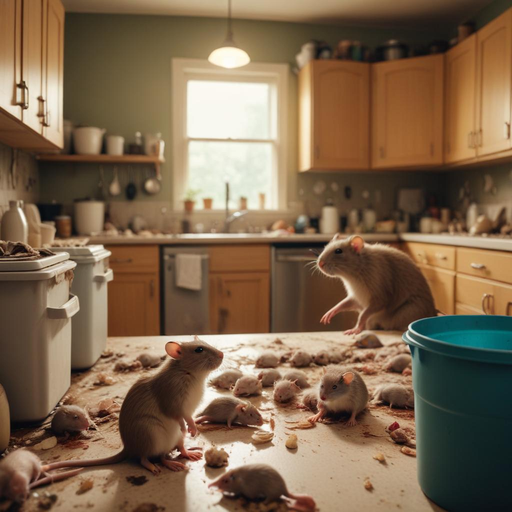 Rats Take Over Messy Kitchen in Unsettling Scene