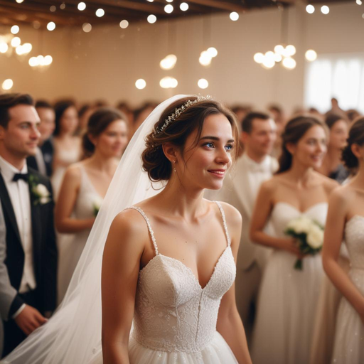 A Moment of Love and Hope: Bride’s Focused Gaze Steals the Show