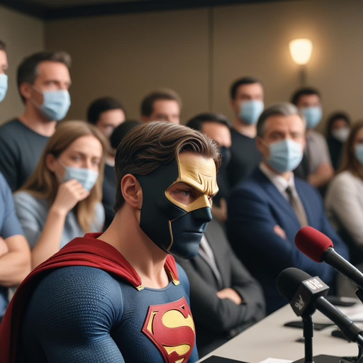 Superhero Faces the Press in Tense Interview