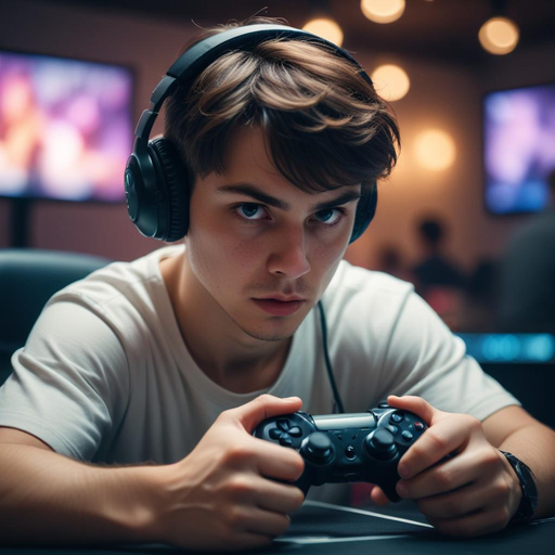 Lost in the Game: A Gamer’s Intense Focus