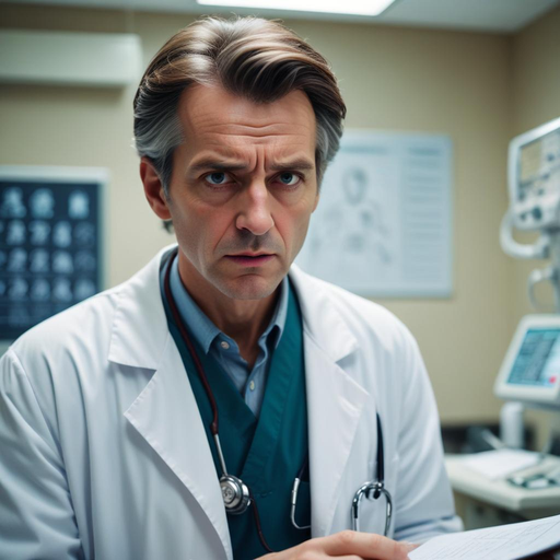 Doctor’s Serious Gaze Hints at Critical Situation