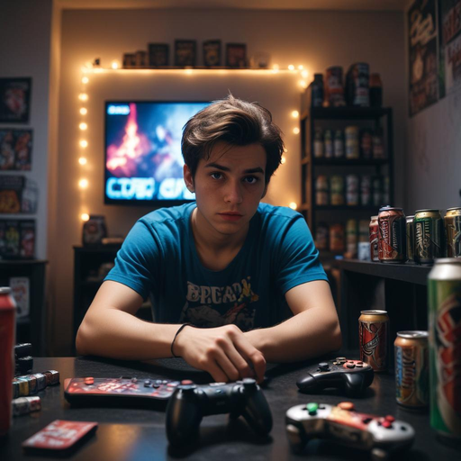 The Gamer’s Focus: A Moment of Intense Concentration