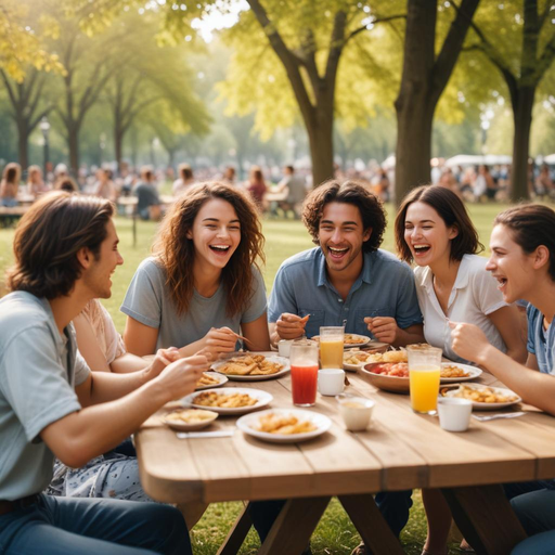 Laughter and Light: Friends Share a Joyful Picnic