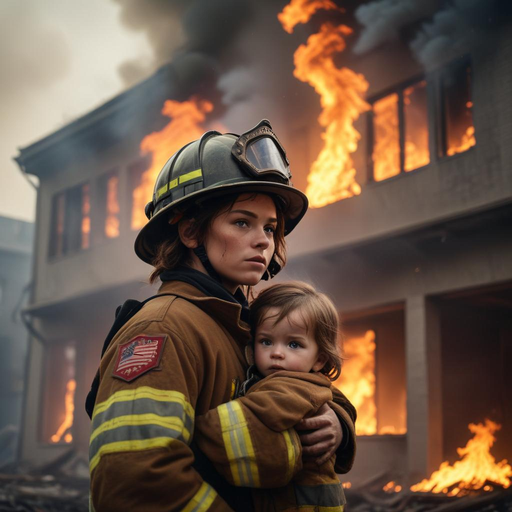 Heroic Firefighter Saves Child From Blazing Inferno