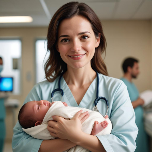 A Moment of Joy: Nurse’s Tender Smile Captures the Hope of New Beginnings