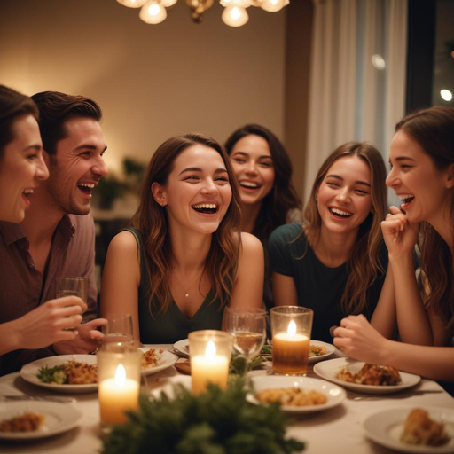 Candlelit Laughter: A Night of Joy and Camaraderie