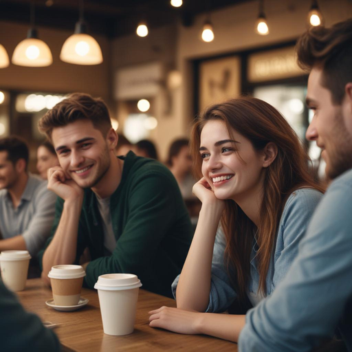 Warm Smiles and Shared Laughter: A Moment of Connection at the Cafe