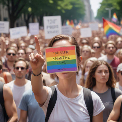 A Silent Cry for Change: One Woman’s Message Echoes Through the Crowd