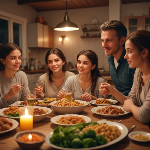 Candlelit Dinner with Friends: A Night of Laughter and Joy