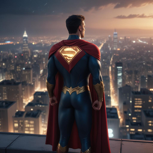 Superman: A Silhouette of Hope Against the Setting Sun