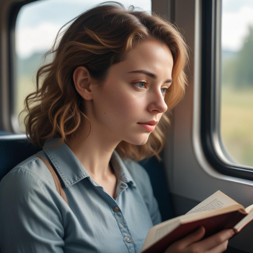 Lost in Thought: A Moment of Quiet Contemplation on the Train