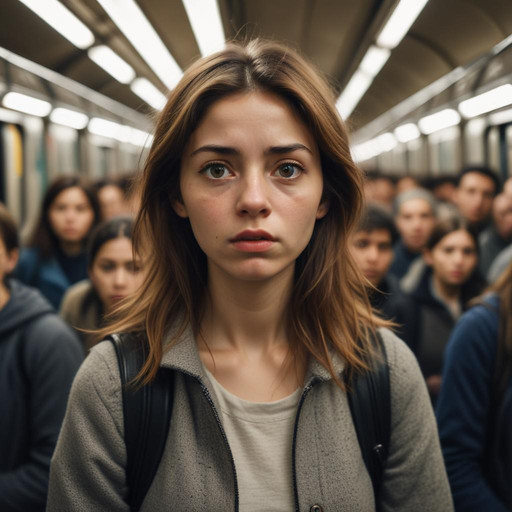 Lost in the Crowd: A Moment of Anxiety on the Subway