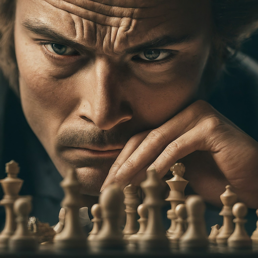 The Weight of Every Move: A Chess Player’s Intense Focus