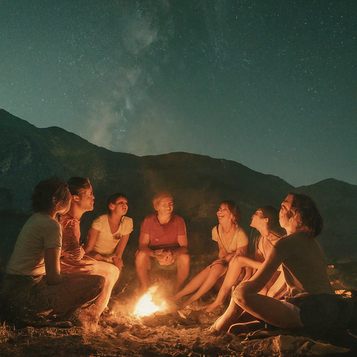 Campfire Nights: Laughter, Stars, and Cozy Memories