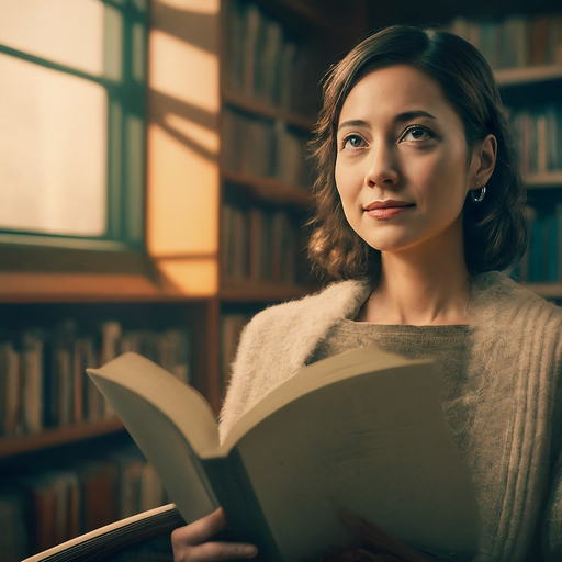 Lost in the Pages: A Moment of Tranquility in the Library