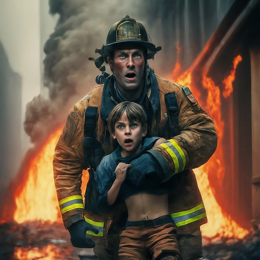 Heroic Firefighter Saves Child From Blazing Inferno