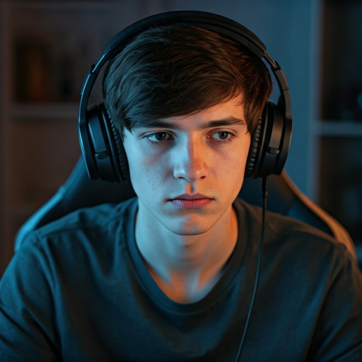 In the Zone: A Gamer’s Intense Focus