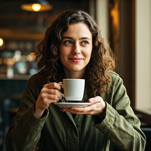 Lost in Thought, Finding Comfort in a Cozy Cafe