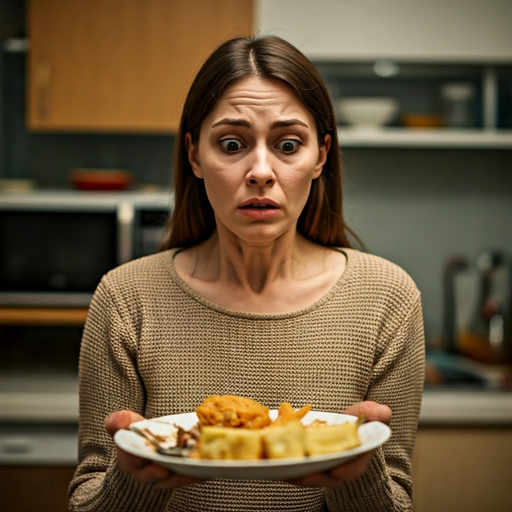 Disgust on a Plate: What’s Making This Woman React?