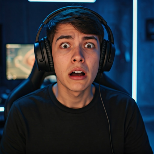 Caught in the Moment: Gamer’s Shocked Reaction