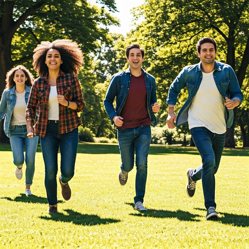 Sun-Kissed Joy: Friends Embrace the Energy of a Sunny Day