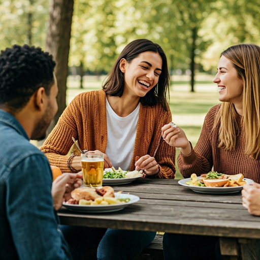 Laughter and Sunshine: A Perfect Picnic Moment