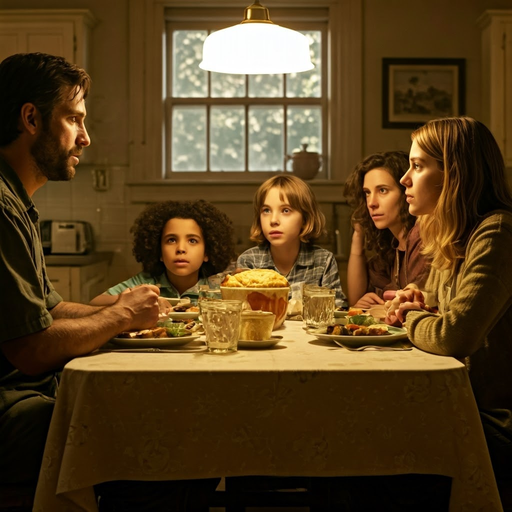 Warm Family Dinner: A Moment of Togetherness