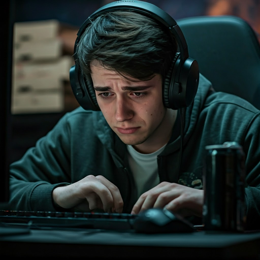 Lost in the Game: A Moment of Intense Focus