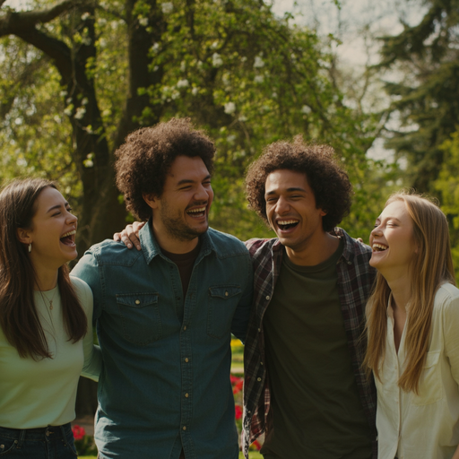 Laughter and Friendship Bloom in the Park