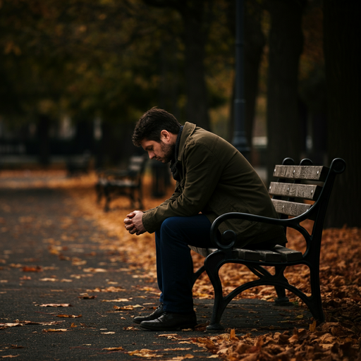 Autumn Melancholy: A Man Lost in Thought