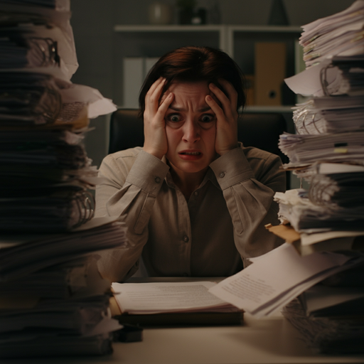 Drowning in Paperwork: The Stress of Modern Life