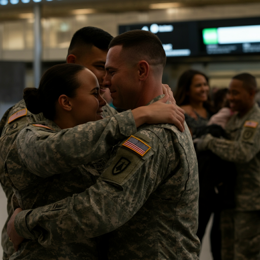 A Soldier’s Homecoming: Love and Support in a Tender Embrace