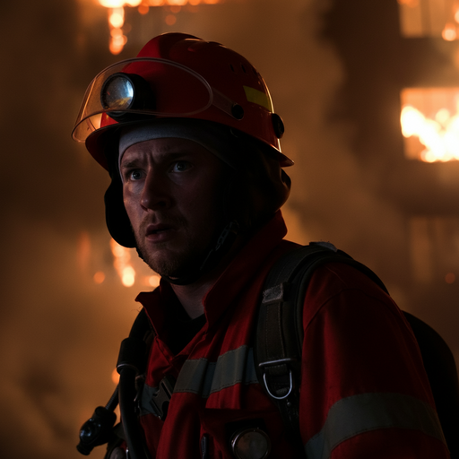 Firefighter Faces the Flames: A Moment of Courage