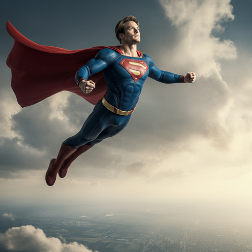 Superman Takes Flight, Hope Soaring Above the City