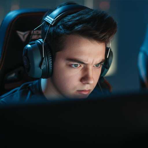 In the Zone: A Gamer’s Intense Focus