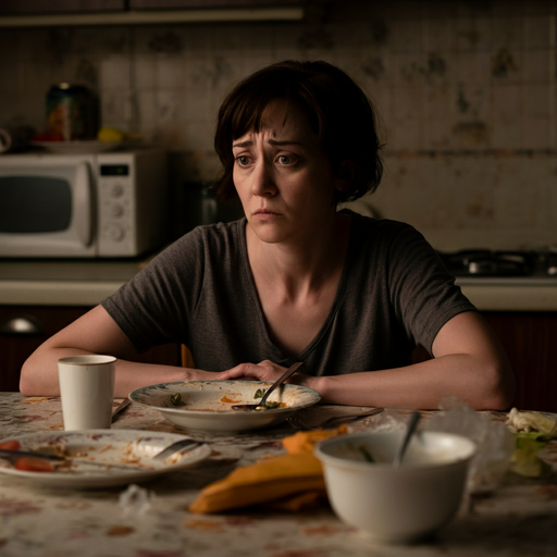 A Moment of Melancholy in the Kitchen