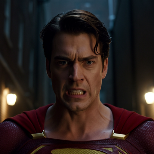 Superman’s Fury: A Close-Up Portrait of Anger