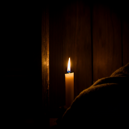 A Candle’s Warm Embrace in the Dark