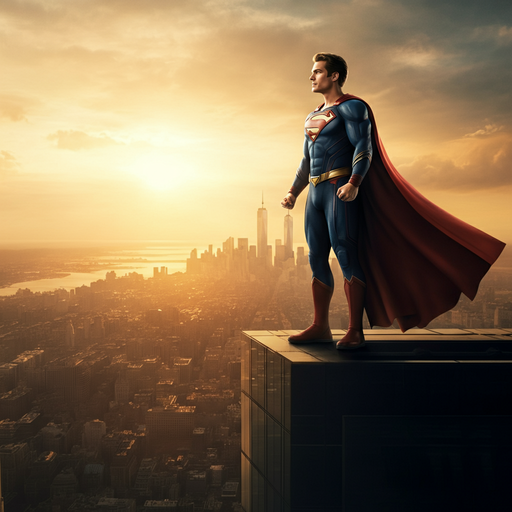 Superman’s Silhouette: A Symbol of Hope at Sunset