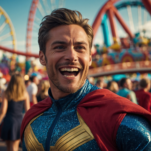 Superhero Fun at the Amusement Park