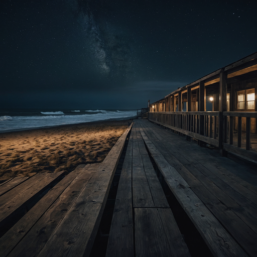 Starry Night Serenity on the Boardwalk