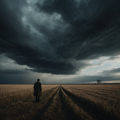 Solitude Under a Stormy Sky