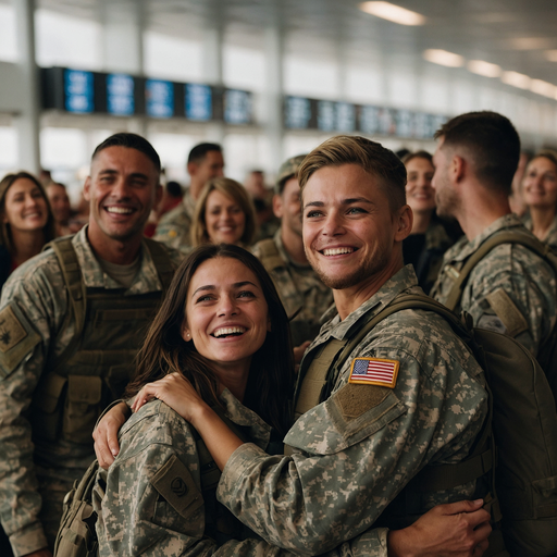 Tears of Joy: Soldiers Reunited with Loved Ones at Airport