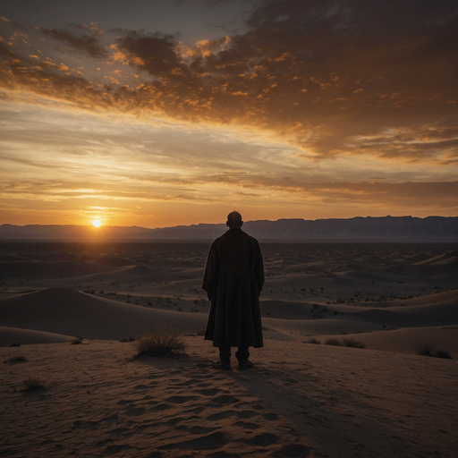 Silhouetted in the Desert Sunset