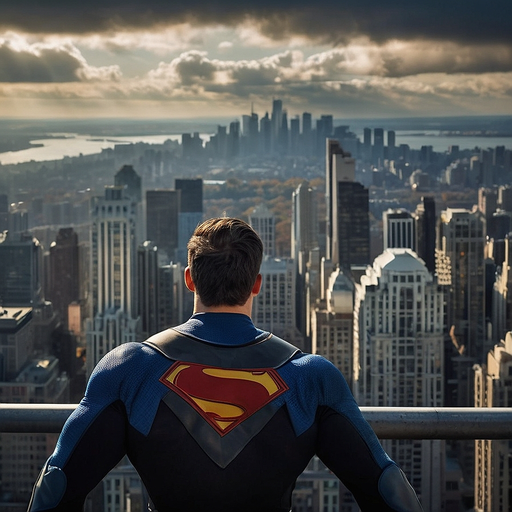 A Moment of Hope: Superman Contemplates the City