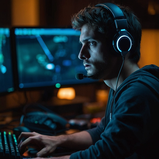 The Gamer’s Focus: A Moment of Intense Concentration