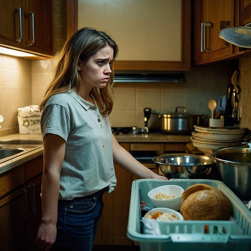 A Moment of Melancholy in the Kitchen